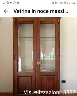 Vetrinetta in noce Artigianale 