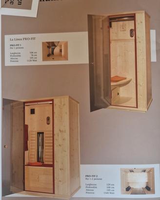 sauna cabina infrarossi in pietra lavica  PHYSIO 