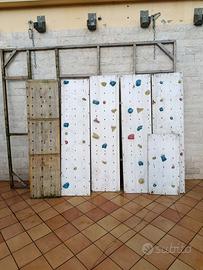 pannelli arrampicata con struttura e prese