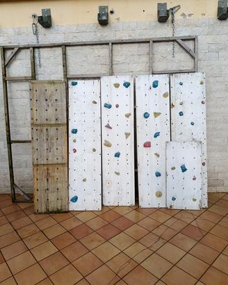 pannelli arrampicata con struttura e prese