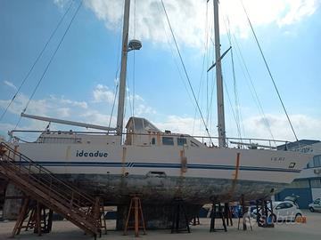 Barca a vela (motorsailer) goletta in acciaio