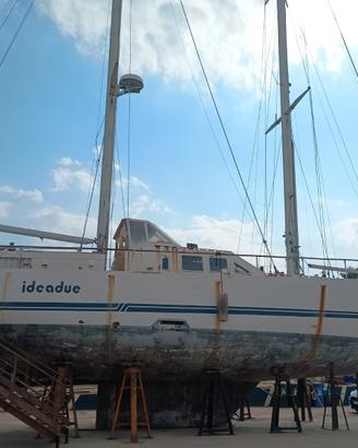 Barca a vela (motorsailer) goletta in acciaio