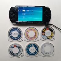Sony PSP-3004 Nera + 6 Giochi UMD - Funzionante