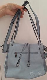 Borsa da donna in pelle color celeste