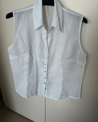 Smanicato lino donna