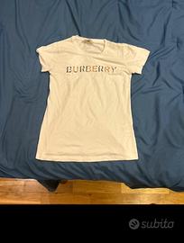 maglietta burberry con stampa