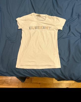 maglietta burberry con stampa