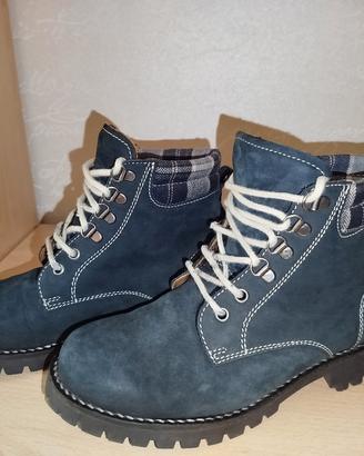Polacchine donna Bata in suede blu tg. 38