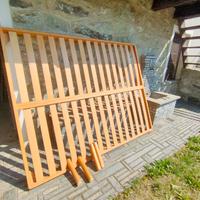 doghe in legno, con telaio in legno
