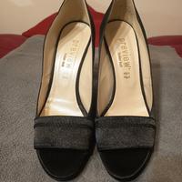 Scarpe Preview -n.39-Raso nero-Soletta in pelle.