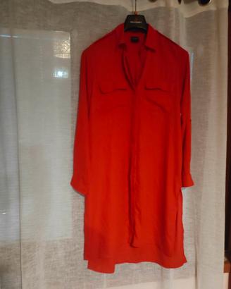 camicia lunga rossa