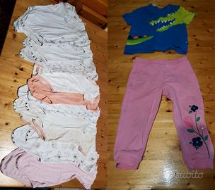Lotto body+vestiti per bambini 30-36 mesi
