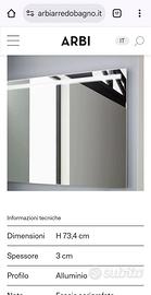 Specchiera bagno Arbi modello Scia nuova