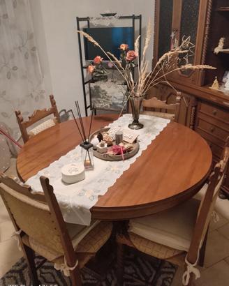 Set pranzo vintage anni 80 - Tavolo + 4 sedie