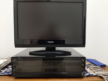 Contenitore videoregistrato VHF CD base rotante TV