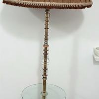 Antica Lampada Piantana da Terra in Vetro Art Deco