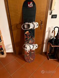 Tavola da snowboard piu scarponi