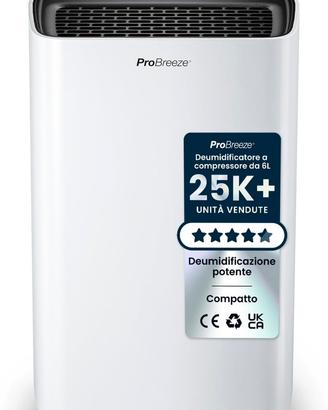 Deumidificatore a compressore 6L PRO BREEZE