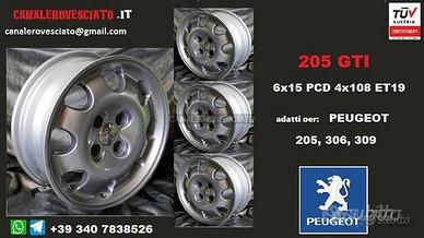 Cerchi gti 6x15 4x108 et19 peugeot