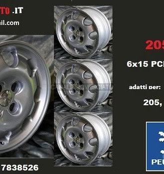 Cerchi gti 6x15 4x108 et19 peugeot