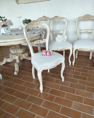SEDIE SHABBY ANTICATE 