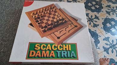 Cofanetto Gioco Scacchi Dama Tria- Dal Negro  in l
