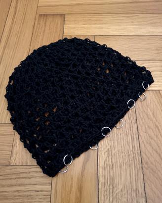 cappellino cuffietta a rete nero