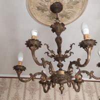 Lampadario in bronzo