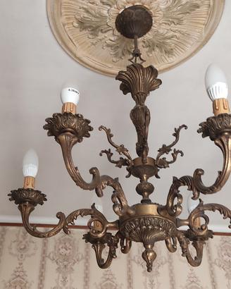Lampadario in bronzo