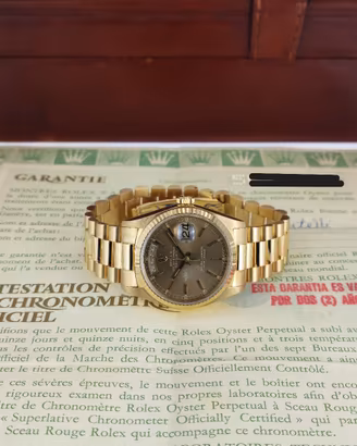 Rolex Day-Date 36 Very Ref. 18038 Box and Warranty