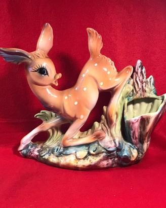 Bambi vaso in ceramica vintage anni 50