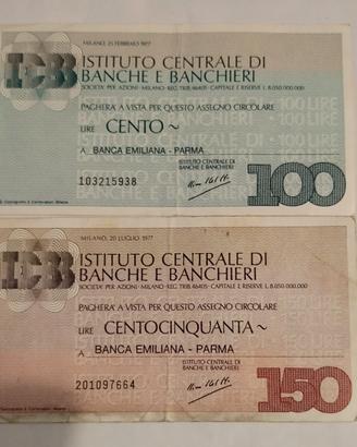 MINI ASSEGNI ANNI 70