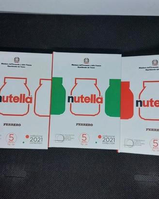 ORIGINALI 3 Monete 2021 ARGENTO NUTELLA 