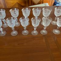 servizio da 12 bicchieri vino acqua Boemia