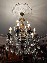 Set 2 lampadari e 2 applique stile vintage