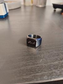 Anello a sigillo con iniziali S e M - Misura 19/20