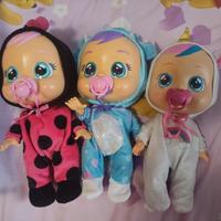 3 cry Babies grandi con marsupio per il trasporto