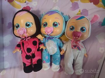 3 cry Babies grandi con marsupio per il trasporto