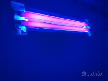 Kit tubo neon wood uv t8 18w a luce nera + ballast