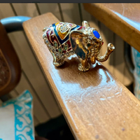 ELEGANTEfiguraELEFANTEdorataSMALTATAstileFABERGE