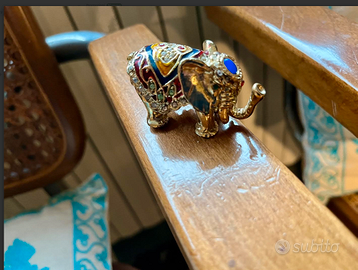 ELEGANTEfiguraELEFANTEdorataSMALTATAstileFABERGE