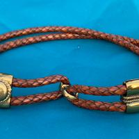 Cintura pelle intrecciata