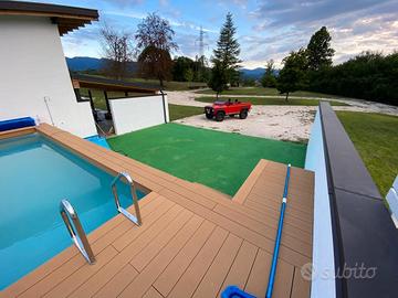 piscina fuori terra con rivestimento come nuova