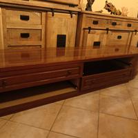 Mobile basso legno con cassetti