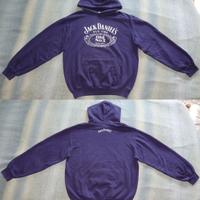 Felpa JACK DANIEL'S (size S) blu cappuccio unisex