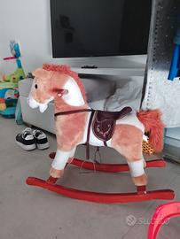 cavallo dondolo legno cavalluccio bambino bambina