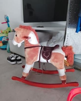 cavallo dondolo legno cavalluccio bambino bambina