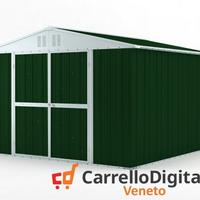 Box struttura lamiera Acciaio 327x307 verde scuro