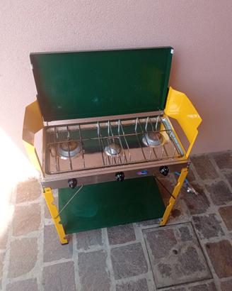 fornello mobile da campeggio tre fuochi PARKER