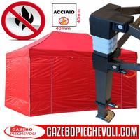 Gazebo 4,5x3 rosso professionale personalizzabile
